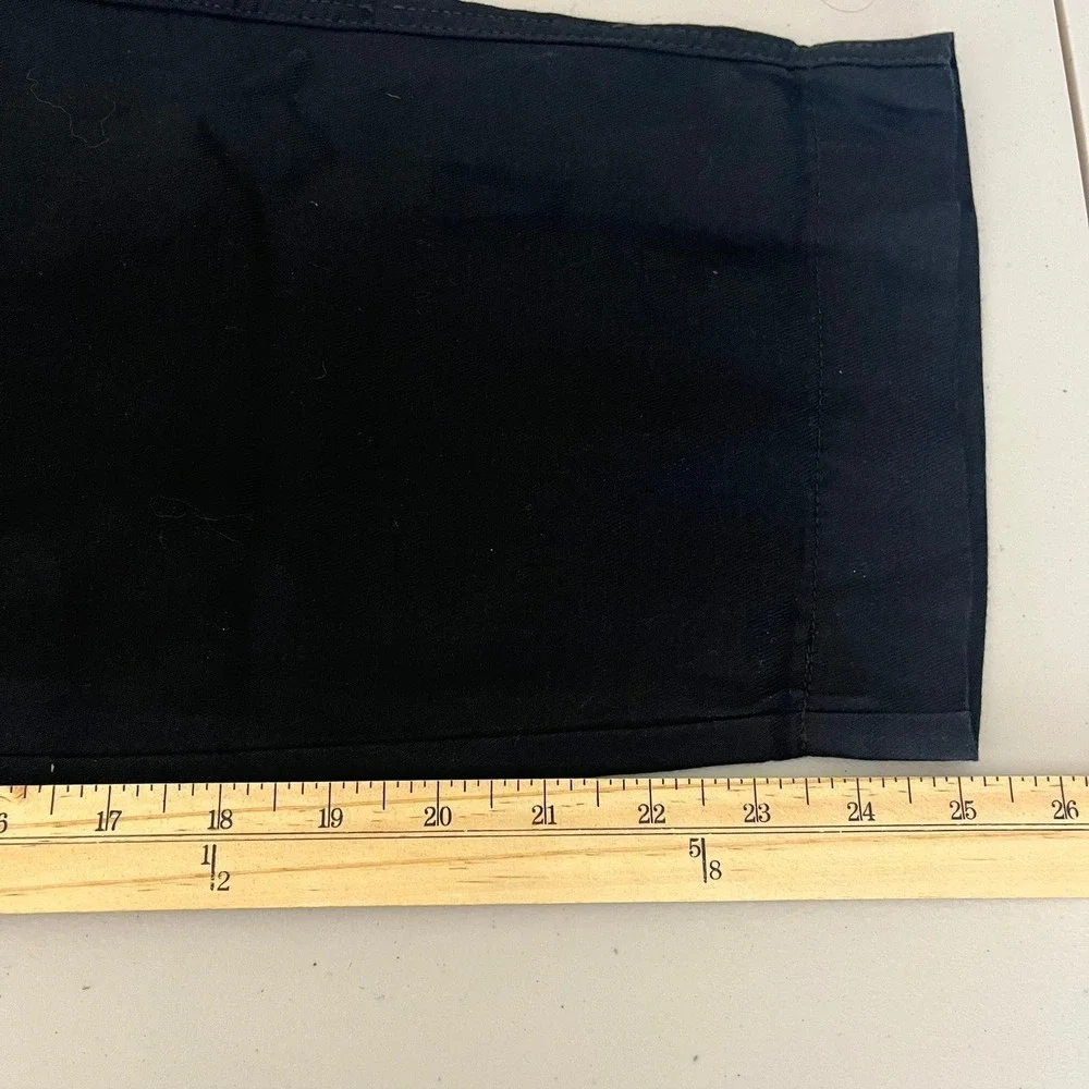 Banana Republic Womens Tapered Crop Pant Black Lyocell Linen Cotton Large NWT